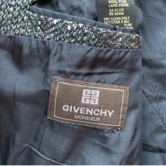 Givenchy Virgin Wool Multicolor Tweed Blazer | L - Picture 8 of 13